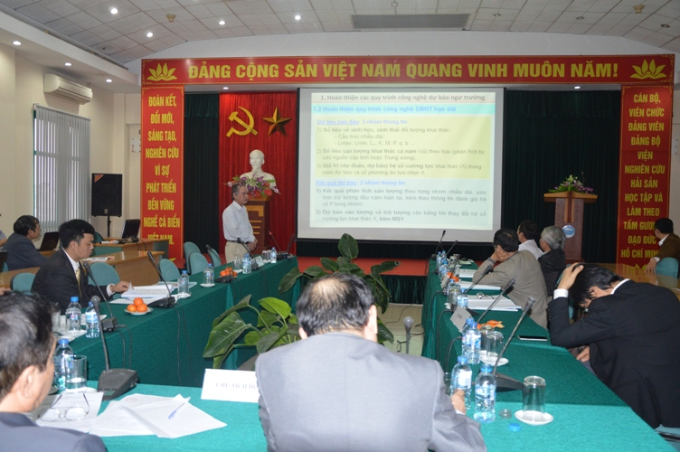 Nghiệm thu cấp cơ sở đề tài cấp Nhà nước “Dự báo ngư trường phục vụ khai thác nguồn lợi cá ngừ đại dương trên vùng biển Việt Nam”